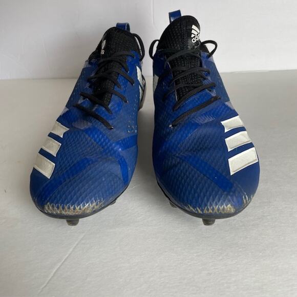 Adidas Adizero Football Cleats Size 9 Blue and White - Picture 4 of 12